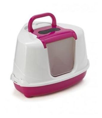 Moderna Flip Corner Cat Litter Box - Hot Pink
