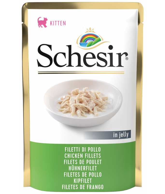 Schesir - Kitten Pouch Jelly Chicken Fillets 85Gm