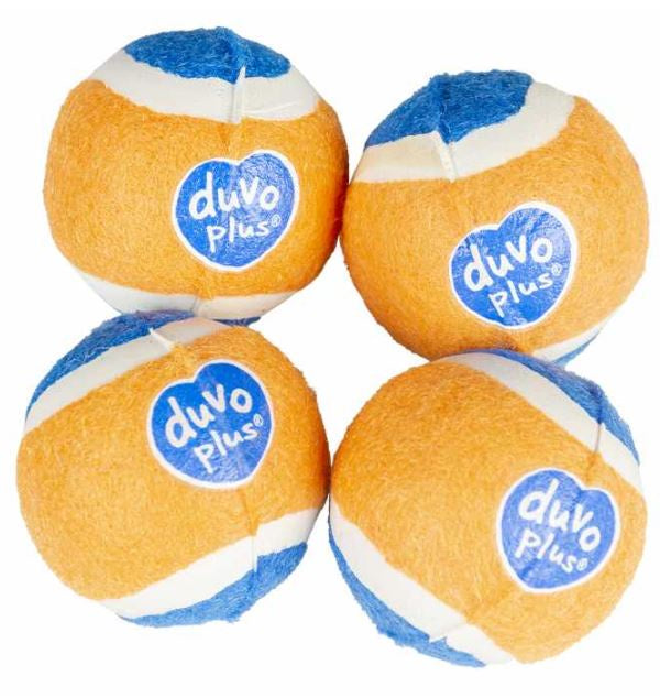 Duvo - Tennisball Dog & Cat Orange/Blue S - 4Pcs - 4,2 CM