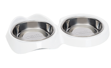 Catit PIXI Double Dish, White