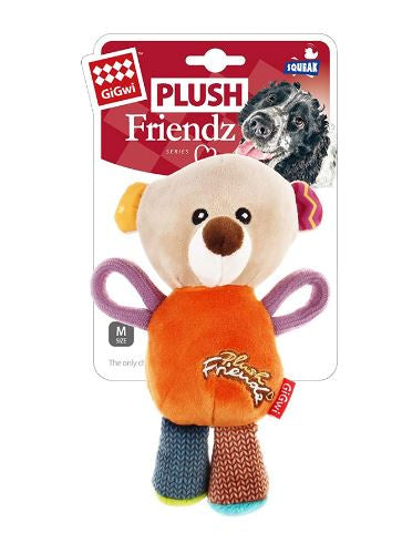 Gigwi - Plush Friendz Squeaker Dog Toy  Bear