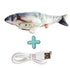 Pets Club - For Pet Realistic Flopping Electric Fish With Usb Charging Toy For Cats, Size: 30*12*10 CM (Mixed Colors Fish)