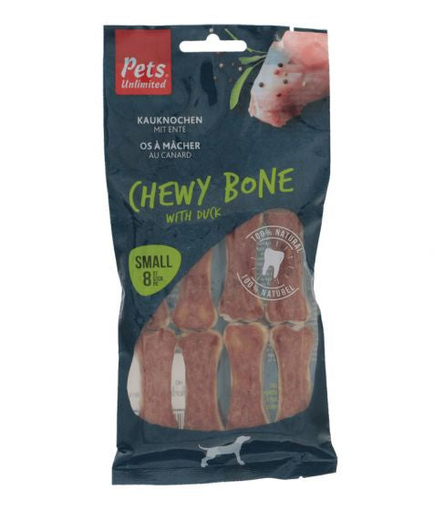 Pets Unlimited - Chewy Bone With Duck Small 8PCS