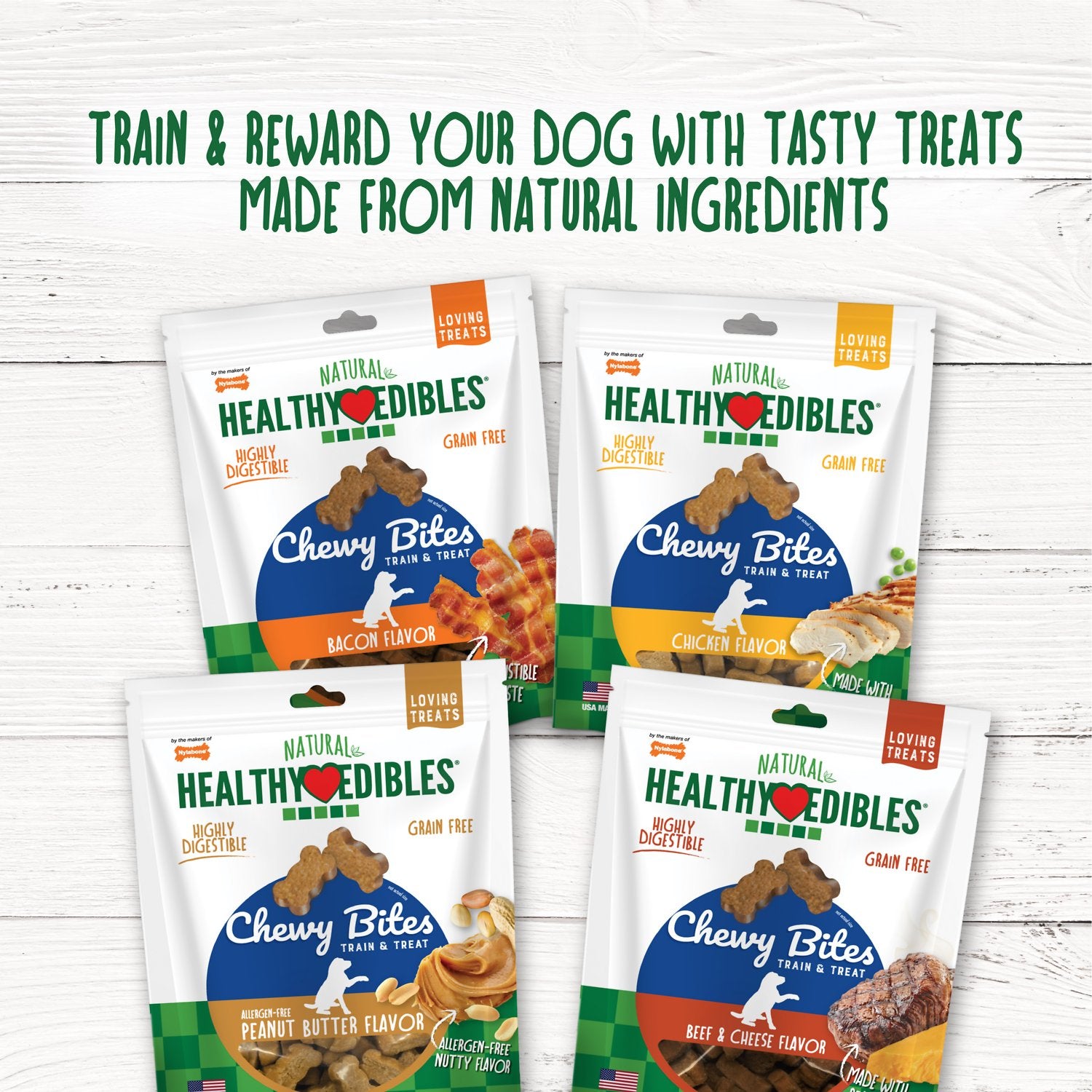 Nylabone Healthy Edibles Chewy Bites 6 Oz