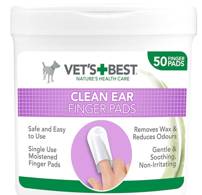 Vets Best - Clean Ear Finger Pads (50 Pads)