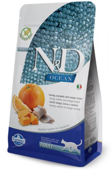 Farmina N & D Herring, Pumpkin & Orange Adult Cat Food, 1.5 KG