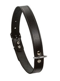 Beeztees Leather collar Black 27cm X 10mm