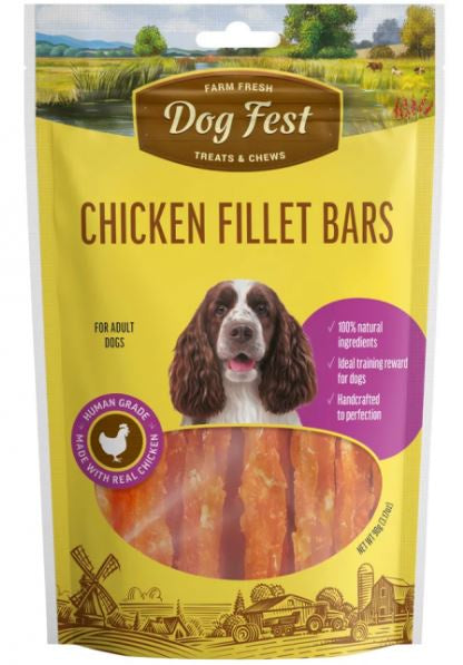 Dog Fest - Chicken Fillet Bars For Adult Dogs - 90g