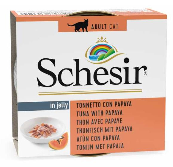 Schesir - Cat Wet Food-Tuna With Papaya 75G