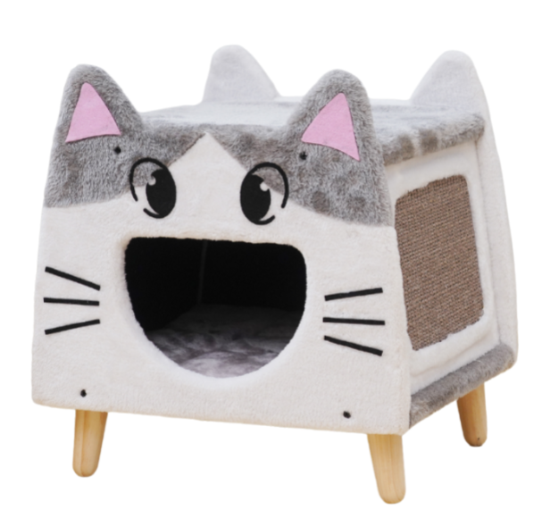 Catry Lovely Cat House With Sisal Scratcher 45x38x47.5cm