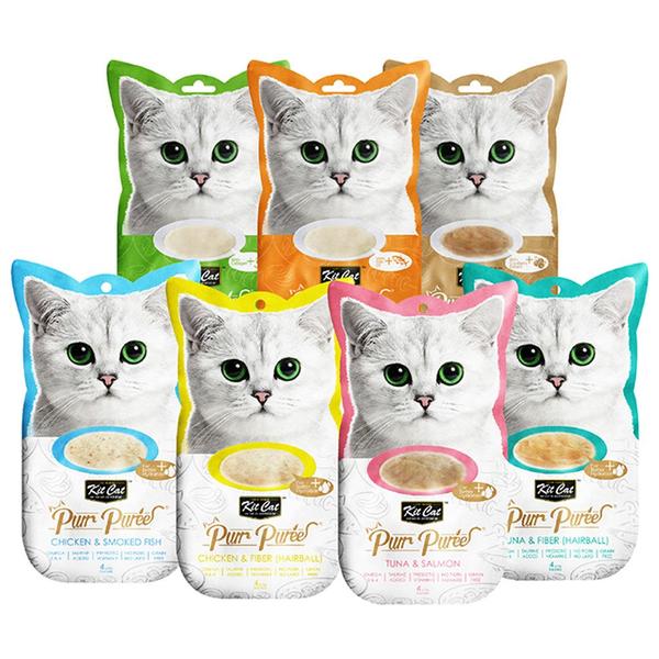 Kit Cat Purr Puree (4x15G Sachets), Cats Supplies, Cat Treats