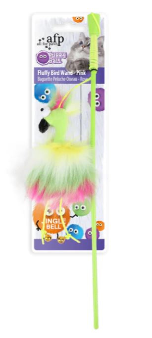 All For Paws - Furry Ball - Fluffy Bird Wand