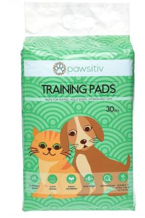 PAWSITIV MULTIFUNCTIONAL TRAINING AND PEE PADS FOR PUPPY, KITTEN, DOG AND CAT - 30PCS LAVENDER SCENTED