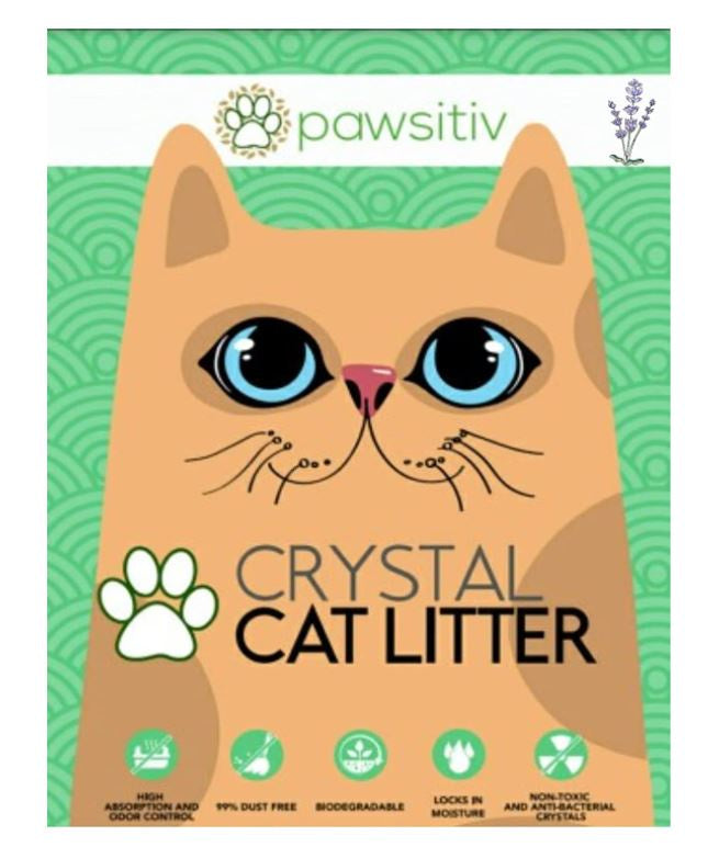 Pawsitiv - Premium Silica Crystal Gel Litter For Cat - 8L Lavender
