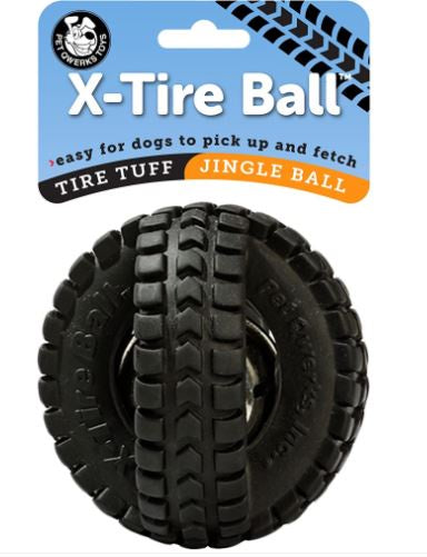 Petmate Pet Qwerks Jingle X-Tire Ball Dog Toy