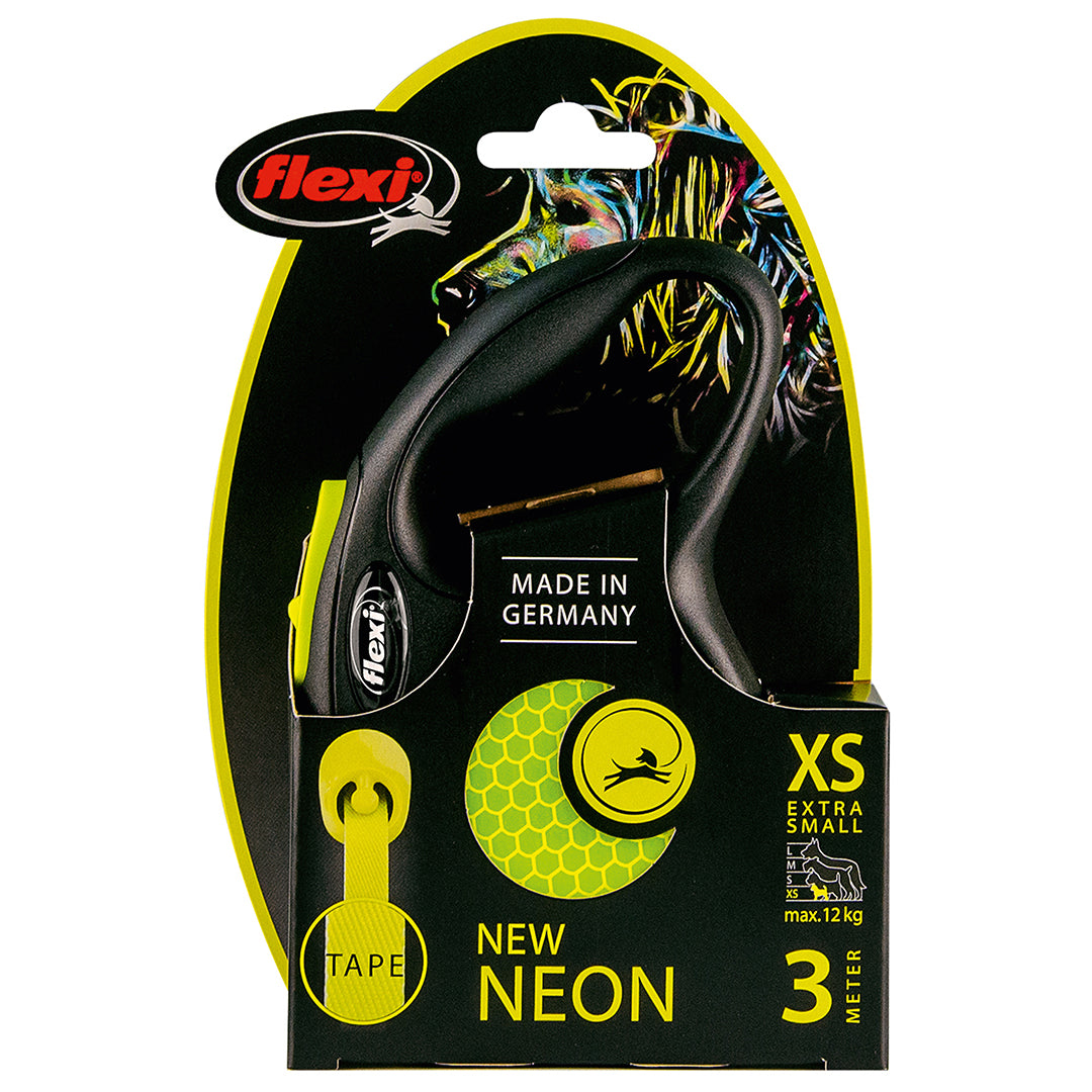 FLEXI NEW NEON YELLOW TAPE RETRACTABLE LEASH 
