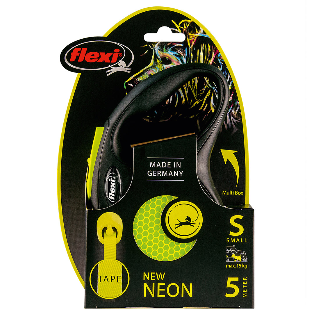 FLEXI NEW NEON YELLOW TAPE RETRACTABLE LEASH
