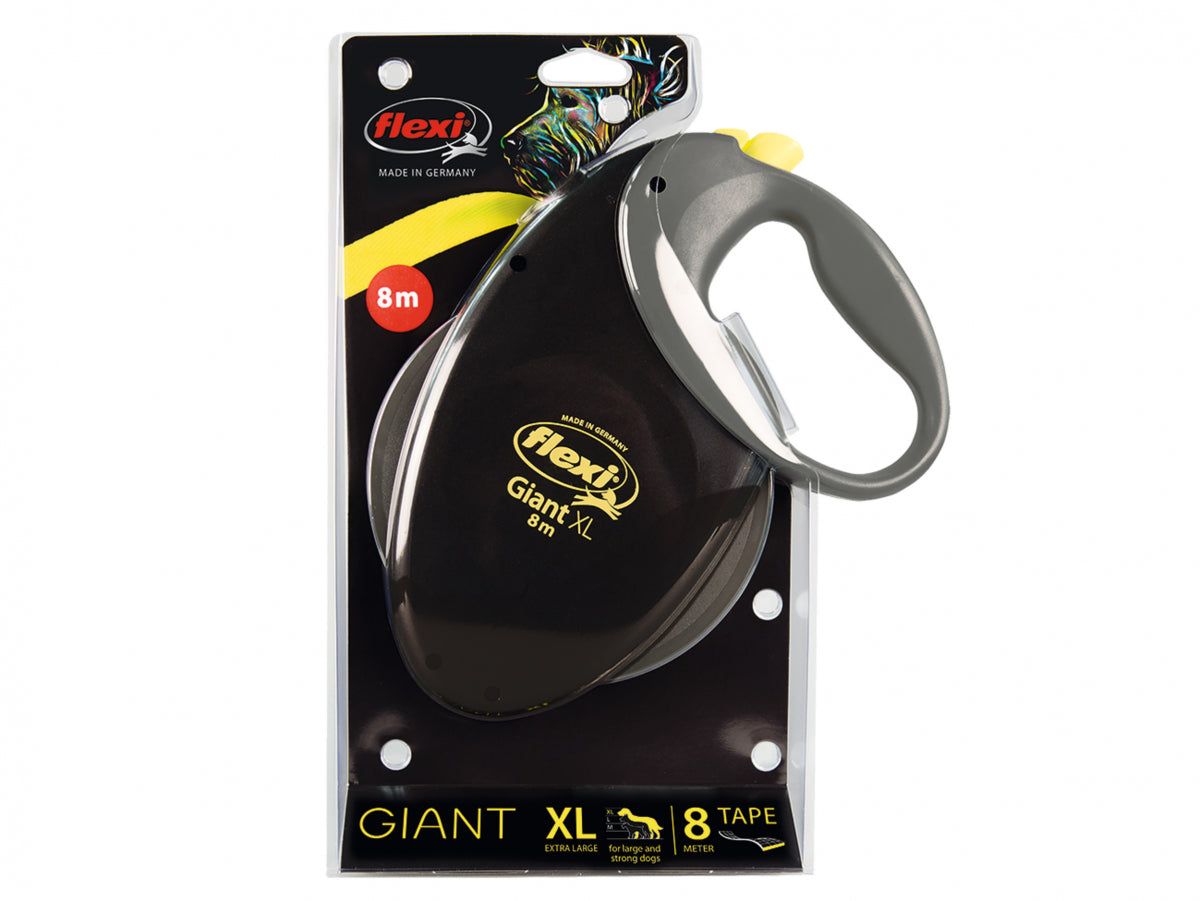 FLEXI GIANT 8M TAPE XL LARGE DOGS NEON YELLOW