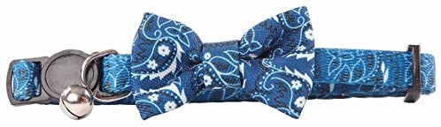 Pawise Cat Collar with Bowknot - Blue