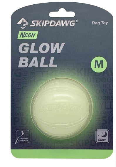 Skipdawg Neon Glow Dog Ball (Medium)