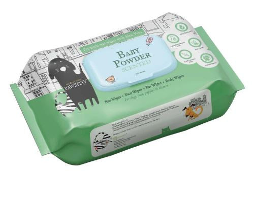 Pawsitiv - Pet Wipes - Baby Powder Scented