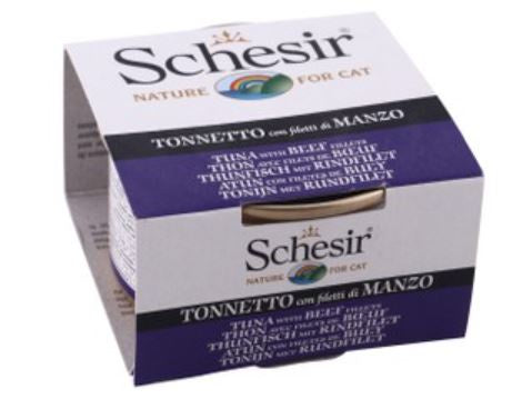 Schesir - Cat Wet Food-Tuna With Beef Fillets