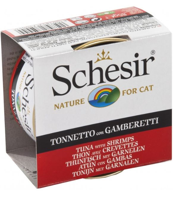 Schesir - Cat Wet Food-Tuna With Shrimps 85G