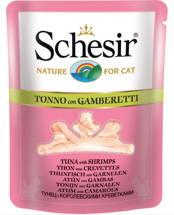 Schesir - Cat Wet Food-Tuna With Shrimps