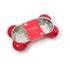 Hing The Bone Design Feeding Bowl for Dog, Small - Red