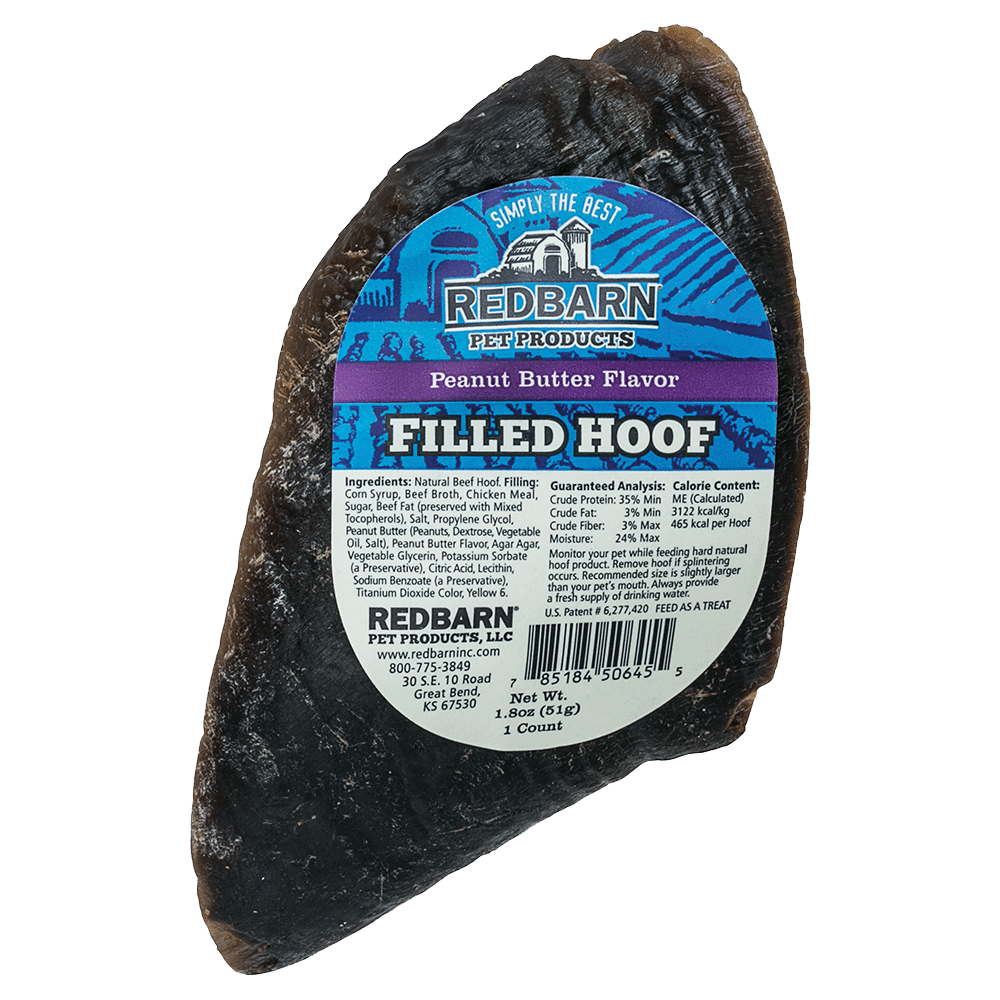 RedBarn Filled Hoof Peanut Butter for Dog 1.8 oz
