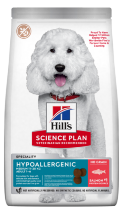 Hill’s Science Plan Hypoallergenic Medium Breed Adult Dry Dog Food With Salmon (2.5kg)