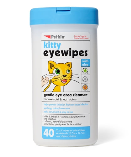 Petkin Kitty Eye Wipes 40ct