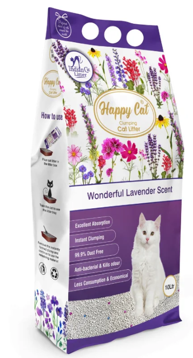 Happy Cat Bentonite Dust Free Clumping Cat Litter 10L