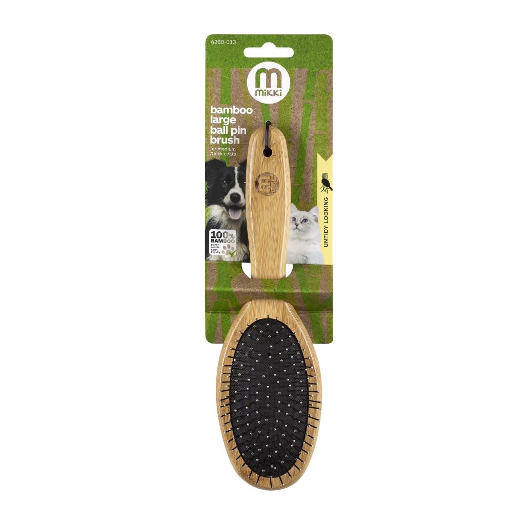 Mikki - Bamboo Ball Pin Brush - Large