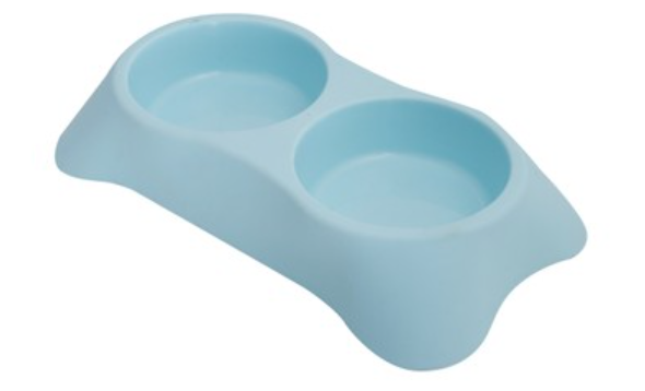 Pets Club Double Dining Bowl 34X20X6.5 CM - Blue