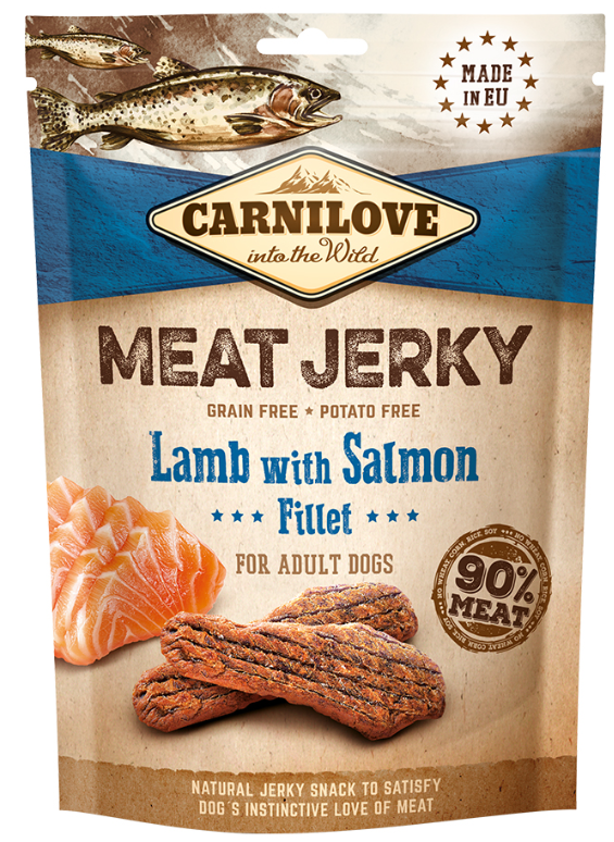 Carnilove Jerky Snack Lamb With Salmon Fillet 100g