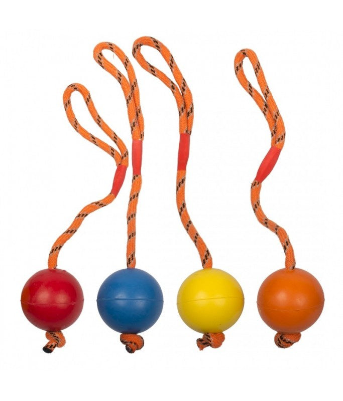 Duvo Rubber Ball With Rope Mix Mixed Colors 6  CM Per Piece