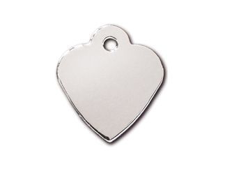 ID Tag - Heart Small Brass