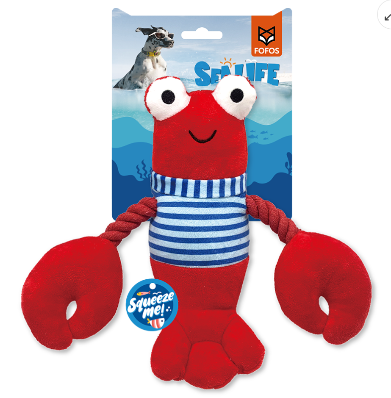 FOFOS Sealife Lobster Dog Toy