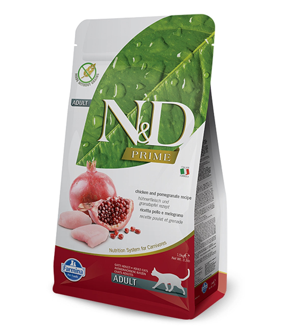 Farmina - N&D Grain Free Chicken & Pomegranate Adult Cat Food, 1.5 KG