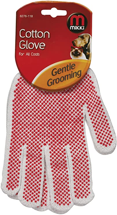 MIKKI COTTON GROOMING GLOVE FOR ALL COATS