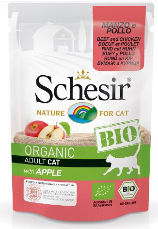 Schesir - Bio Beef And Chicken With Apple For Cats 85G