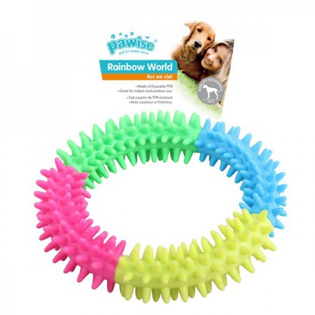 Dog Toys: Pawise Rainbow World Coronule Dog Toy