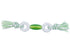 DOUBLE NYLON DUMBBELL WITH TPR CORE & DENTAL ROPE ENDS - GREEN