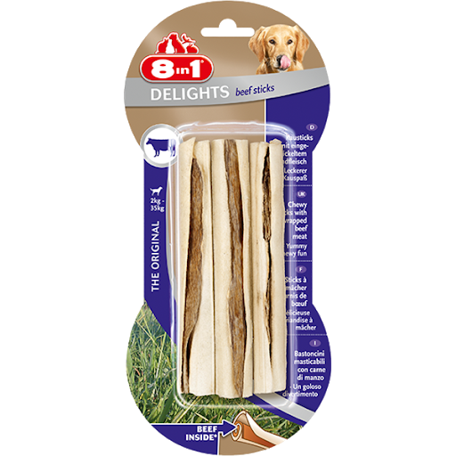 8in1 Beef Delights Sticks - Dog Treats 
