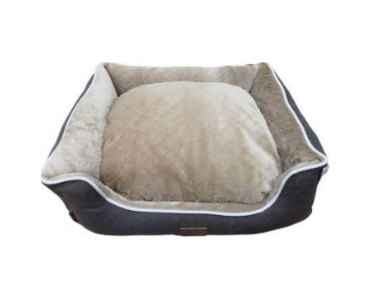 Catry Pet Cushion Luxury Velvet Black & Beige- HY00554050-99 - 50 X 40 X 14cm