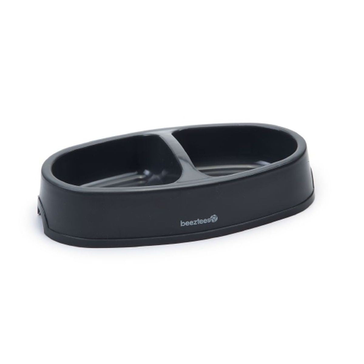 Beeztees Plastic Dinner Set for Dog, 2X0.4L - Black