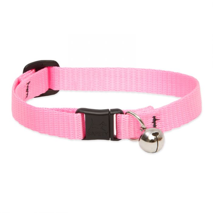 Basic-Solids-Safety-Cat-Collar-Pink-bell