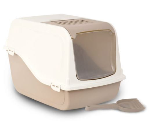Cat Litter Box Ariel(Top Free) - Green/Blue/Tan