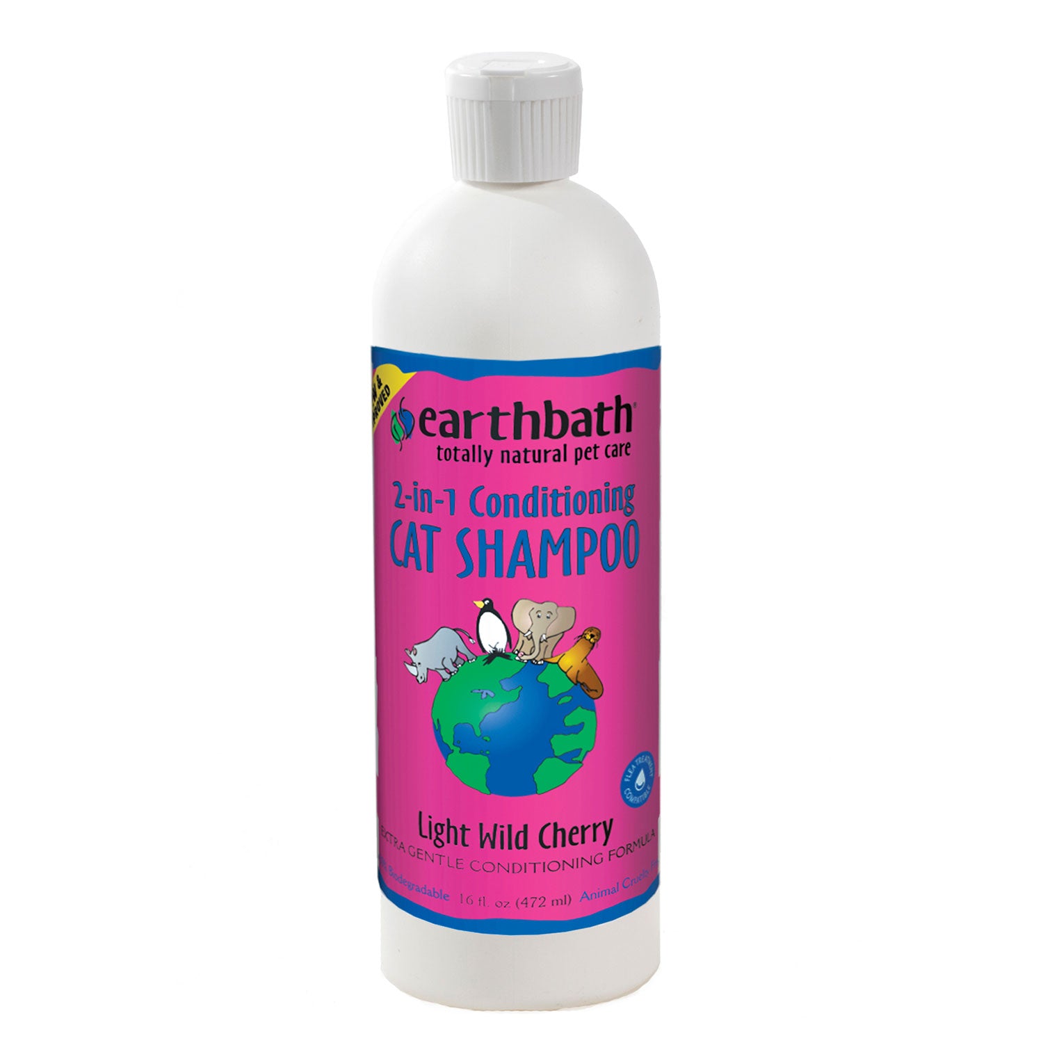Cat Shampoo with Aloe Vera, Wild Cherry Essence 16oz